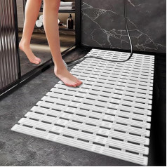 TOROTON Rutschfeste Duschmatte, Anti-Schimmel, 90 x 40 см, Badematten für Badewanne, Duschwanne, Badezimmerfliesen, Badewanne, zuschneidbar, Gummi-Badematte mit 216 Saugnäpfen für ältere Menschen,