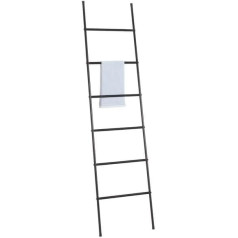 MSV Jayden Ladder Towel Rail 6 Levels Steel Black Unique