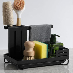 QILICZ Органайзер для раковины со сливным бачком, органайзер для раковины, корзина для посуды из нержавеющей стали для кухни и ванной комнаты,