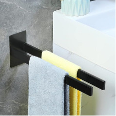 Vista SUS304 Полотенцедержатель Без Сверления Черный 39 см Нержавеющая Сталь Полотенцедержатель Самоклеящийся Полотенцедержатель Для Ванной К