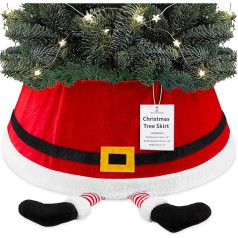 Юбка для рождественской елки DECO EXPRESS - забавный чехол для подставки под елку, украшение для елки - различные дизайны (красный Санта-Клаус - ве
