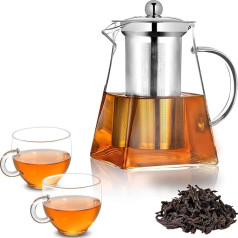 Pluiesoleil заварочный чайник из боросиликатного стекла 500 мл Чайник с настойкой квадратный заварочный чайник с ситечком безопасный для микров