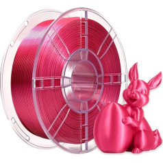 iBOSS PLA Plus (PLA+) 1.75 mm Glossy Silk 3D Printer Filament, Dimensional Accuracy +/- 0.02 mm, 1 kg Spool (2.2 lbs) 3D Printer Filament for 3D Printer, Silk Rose Red