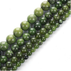 Настоящий натуральный гладкий круглый канадский нефрит драгоценные камни бусины свободные бусины для изготовления ювелирных изделий 15,5 
