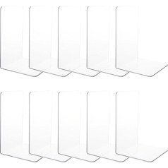 Подставки для книг из прозрачного акрила, 18,4 x 12,2 x 12,2 см, невидимые и стильные подставки для организации книг, нескользящие акриловые насто