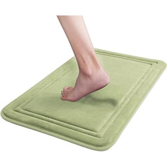 ITSOFT Memory Foam Bath Mat, нескользящий, супер мягкий и моющийся, идеально подходит для вашей ванной комнаты (Sage Green, 79 x 51 см)