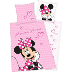Постельное белье Disney Minnie Mouse 80 x 80 см + 135 x 200 см, 100% хлопок, на молнии