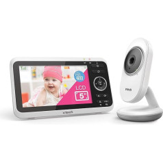 VTech Baby monitor VM350 - видеоняня с подвижной камерой - чистый звук, цветной ЖК-экран и функция ночного видения - с функцией интеркома, колыбельными 