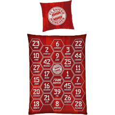 Постельное белье FC Bayern München Signature 2024-25, красный, 135 x 200 см, Футбольный болельщик, Бундеслига