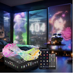 Lphianx занавес огни, 540LEDs WiFi Smart LED занавес огни, изменение цвета Рождество занавес огни, динамические DIY занавес струнные огни для спальни Крыт