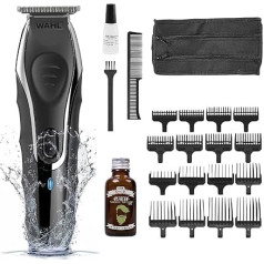 Триммер для бороды и щетины WAHL Aqua, мужской триммер для волос с маслом для бороды, триммер для щетины для мужчин, мужской набор для ухода, пол