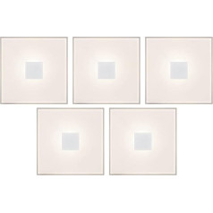 Paulmann LumiTiles 78402 Светодиодная плитка Квадрат IP44 10 x 10 см Комплект из 5 шт. 5 x 0,8 Вт Теплый белый пластик Алюминий Освещение для ванной комнаты 2700 K