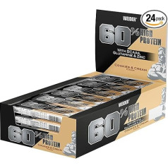 Протеиновый батончик Weider 60%, коробка со смешанными вкусами P33537 1.00