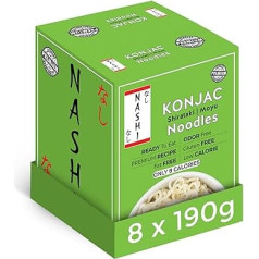Nashi Konjac Shirataki Premium Pasta, без запаха, подходит для веганов, без жира и с низким содержанием калорий, глюкоманнан кето-френдли, низкоуглеводная д