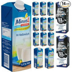 С продуктами Pufai, Minus L H Полноценное молоко 3,5% жирности без лактозы 1000 мл x 12 штук + L Stay Strong H Молоко с высоким содержанием белка 1000 Миллилитров