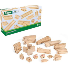 Brio World 33772 Большое ассорти треков 50 шт. Набор треков для железной дороги Brio, игрушка для малышей, рекомендованная для детей от 3 лет, один