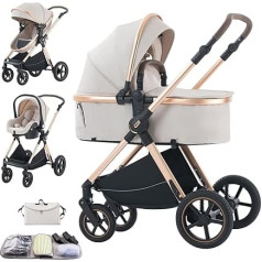 Shineey Коляска 3-в-1, складной комплект коляски, системы для путешествий, коляска, коляска 3-в-1, полный комплект, новорожденный, переносная, с ре