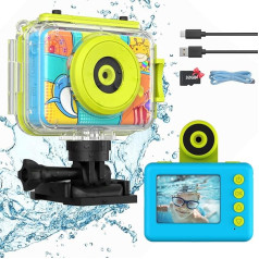 Детская камера Водонепроницаемая камера для детей, 12MP HD 1080P Цифровая камера Видео камера Selfie камера Подводная камера для детей с 2,0 дюймовы