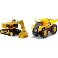 CatToysOfficial Экскаватор Caterpillar 33 см со светом и звуком, желтый; черный и Caterpillar by Funrise 82285 Caterpillar, CAT Tough Machines Dumper Construction Vehicle, Yellow Black
