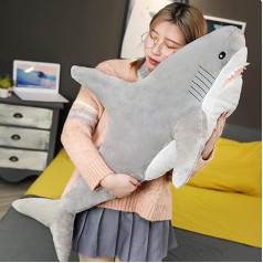 Плюшевая Акула Игрушка Подушка, 31 дюйм Гигантская Акула Плюшевая Игрушка Животное Супер Мягкая и Милая Подушка Дети Мальчики и Девочки Укр