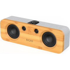 Колонка DOSS SoundBox H200 с мощным звуком 50 Вт, бум басов, двойные технологии DSP, время воспроизведения 35 часов, классический дизайн с экологичными 