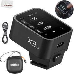Триггер Godox X3F X3 F X3-F, GODOX Flash Trigger, сенсорный экран TTL беспроводной триггер вспышки, с TCM преобразованием, встроенный литий-ионный аккумулятор 3