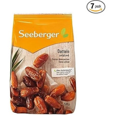 Seeberger Dates Pack of 7: Медовые сладкие финики с кремовой мякотью - для естественного подслащивания пищи - косточковые, сушеные и несульфатированны