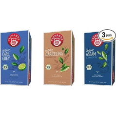 Teapot Органический черный чай - Ассам, Эрл Грей, Дарджилинг (3 x 20 чайных пакетиков, 105 г)