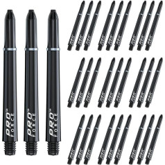 WINMAU Pro-Force Nylon Dart Shafts Medium Black - 10 комплектов в упаковке (всего 30 шафтов для дартса)