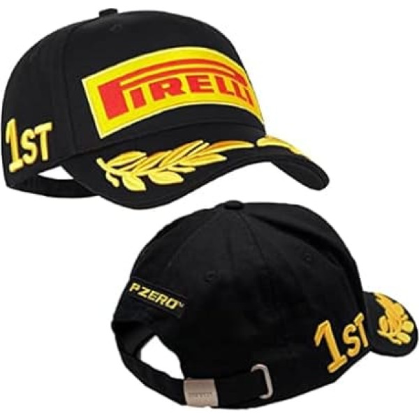 Pirelli Унисекс Взрослый Подиум 1 место Чемпион Cap Черный Регулируемый Strapback Hat, черный, один размер, черный