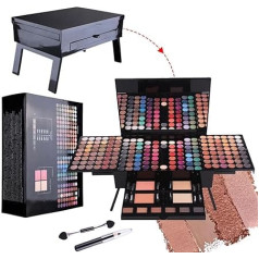 PhantomSky 180 Farben Lidschatten Palette Makeup Kit mit Augenbraue Puder, Pulver und Rouge - Perfekt für Profi-und tägliche