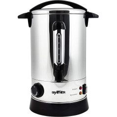 Grafner XL Mulled Wine Cooker Stainless Steel 8.8 Litres 1500 Watt with Tap, Thermostat and Overheating Protection Hot Drink Dispenser