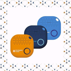 Musegear Key Finder with Bluetooth App - Version 2 - Keyfinder Loud for Mobile Phone in Blue - GPS Location/Coupling - Key Finder