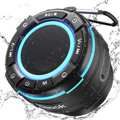 RIENOK Портативный Bluetooth динамик IP67 Водонепроницаемый FM-радио реальные стерео громкой связи Bluetooth динамик с присоской для душа