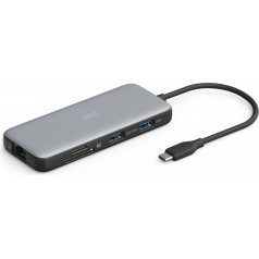 Док-станция usb type c 8-портовая 2x hdmi 4k/60hz pd 3.0