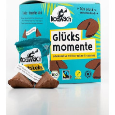 koawach Lucky Cookies Happiness Moments Chocolate Vegan - Шоколадное печенье в индивидуальной упаковке - Экологически чистое, органическое и справедливо продаваемо