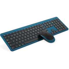 Комплект беспроводной клавиатуры-мыши, seenda Ultra-Thin Rechargeable Wireless Keyboard Mouse Set, Эргономичная беспроводная клавиатура с силиконовым чехлом для ПК/