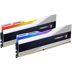 G.SKILL Trident F5-6400J3239G16GA2-TZ5RS Z5 RGB Series (Intel XMP 3.0) DDR5 RAM 32GB (2 x 16GB) 6400MT/s CL32-39-39-39-102 1.40V Desktop Computer Memory UDIMM - Metallic Silver