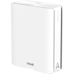 ASUS ZenWiFi BQ16 BE2500 Quad Band WiFi7 Mesh Router (Покрытие до 370 м², 2 x 10G порта, Smart Home Master с Multi-SSD для IoT, VPN и контроля за детьми, 4G & 5G Mobile Tethering) White