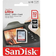Карта памяти SanDisk Ultra до 80 МБ/с, класс 10, 32 ГБ
