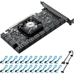 YABOANG PCI-E 16X SATA Card 24 портов 6 Гбит/с SATA 3.0 PCIe Card SATA III PCI-Express контроллер адаптер карты для Windows Win7/8/10/Linux