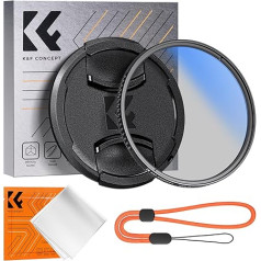 K&F Concept Polarising Filter 52 mm CPL Filter with Lens Cap, Lens Cap Retaining Strap, Microfibre Cleaning Cloths Slim CPL Circular Polarising Filter K Series Pro