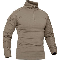 KEFITEVD мужские тактические топы Slim Fit длинный рукав армейская рубашка Airsoft Combat Top камуфляж открытый пейнтбол военная униформа