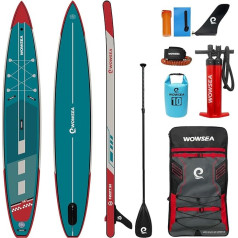 Надувная доска WOWSEA Swift Series, прочная и устойчивая доска SUP, доска для гонок и путешествий с держателем для экшн-камеры, хороший выбор для обуч