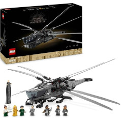 LEGO 10327 Icons Dune Atreides Royal Ornithopter Коллекционный взрослый подарок к фильму для мужчин, женщин и фанатов Модель самолета с 8 фигурками, включая Пола 