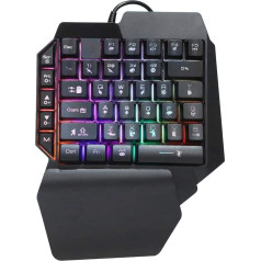 Игровая клавиатура Tonysa, проводная игровая клавиатура ABS 2-Color Injection Keycap USB 39 клавиш Механическая клавиатура со световыми эффектами для PUBG