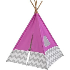 KidKraft 227 Pink & grey Deluxe Play Teepee для детей, высота 162 см для помещений и улицы