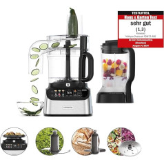Kenwood MultiPro OneTouch FDM73.480SS - компактный кухонный комбайн и миксер 2-в-1, 6 аксессуаров, 6 автоматических программ, переменная скорость и функция имп