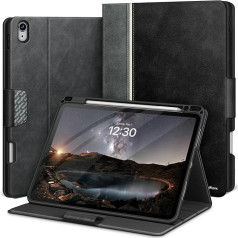 KingBlanc Для iPad Air 13 дюймов чехол 2024 (M2) с держателем для пера, защитный чехол из веганской кожи, автоматический режим сна/пробуждения, поддержка