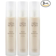 mellow NOIR Увлажняющий крем для лица 3 x 50 мл | 24 часа увлажнения | Веганский, климатически нейтральный и чистый | Крем для лица для мужчин и женщин